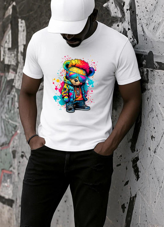 Tricou alb din bumbac 100% Color boy