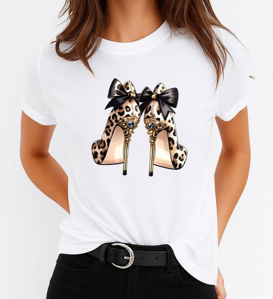 Tricou dama din bumbac 100% Black heels