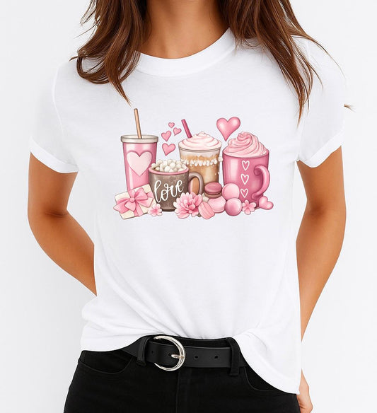 Tricou dama din bumbac 100% Pink drink