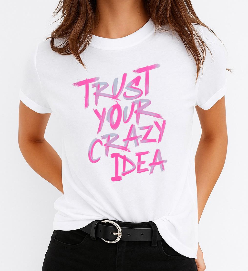 Tricou dama din bumbac 100% Crazy idea - MonCherie