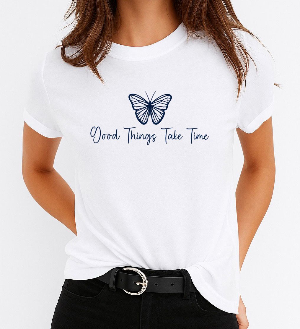 Tricou Alb Dama din Bumbac 100% - Good things