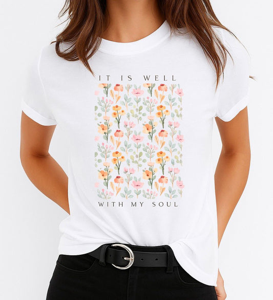 Tricou Alb Dama din Bumbac 100% - Soul