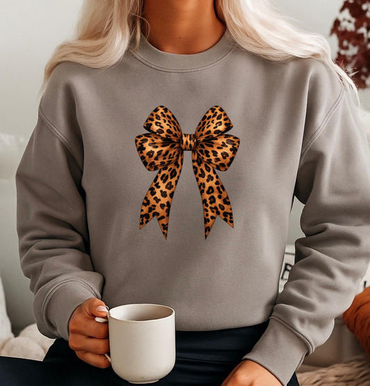 Bluza Cappuccino Dama din Bumbac 100% Fundita animal print