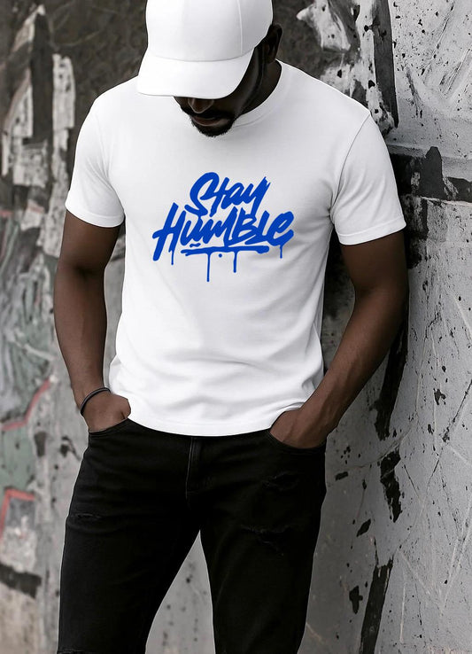 Tricou Alb Barbati din Bumbac 100% - Humble