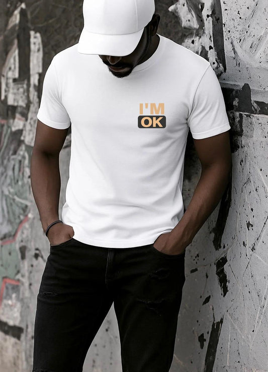 Tricou Alb Barbati din Bumbac 100% - ok