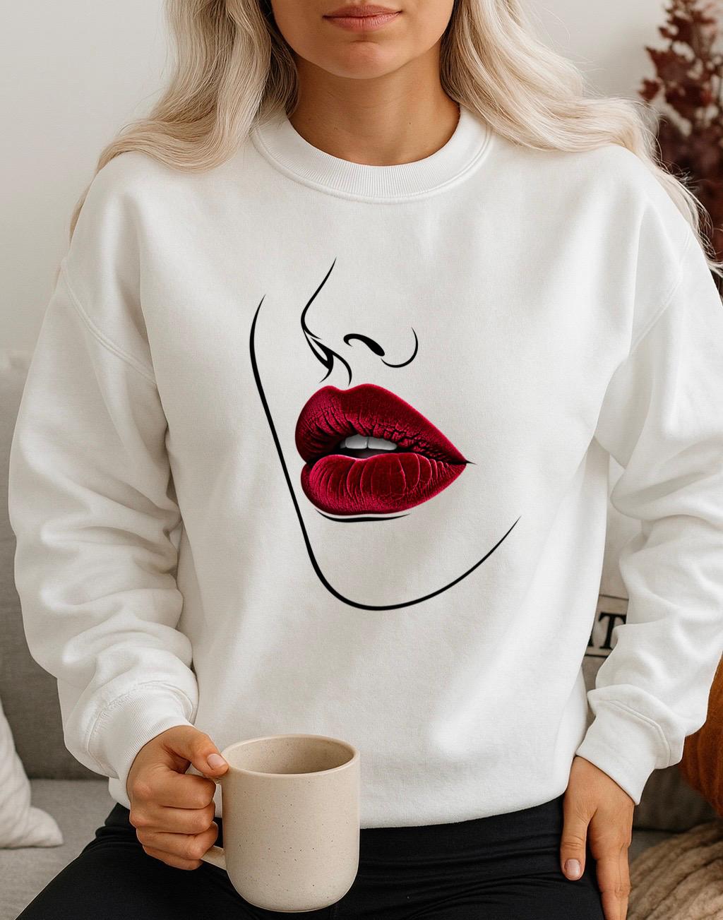 Bluza Alba Dama din Bumbac 100% Buze