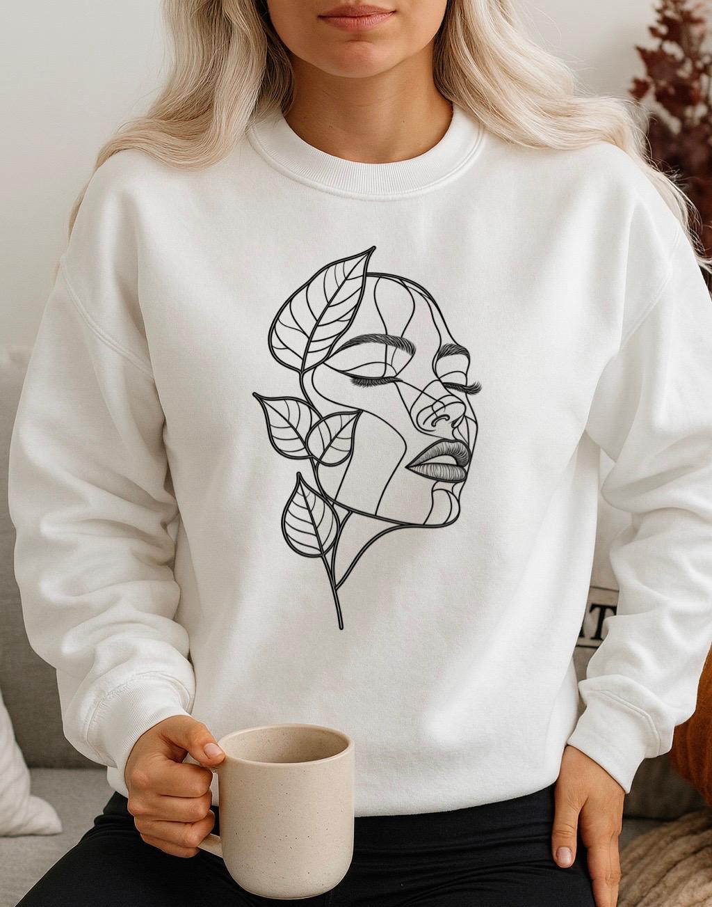 Bluza Alba Dama din Bumbac 100% Black outline