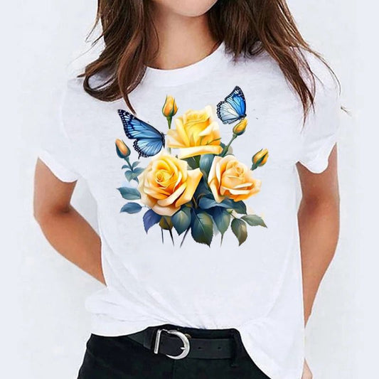 Tricou 3 Flori Galbene