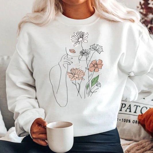 Bluza din bumbac 100% Flower 3