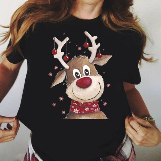 Tricou dama din bumbac 100% Negru Ren 7