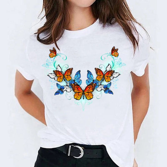 Tricou dama din bumbac 100% Butterflies