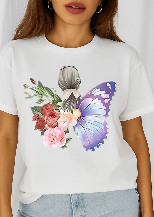 Tricou dama din bumbac 100% Flower And Girl