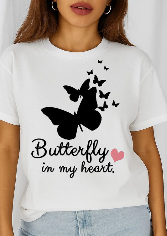 Tricou dama din bumbac 100% Butterfly