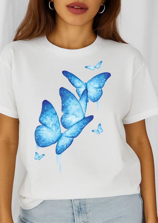 Tricou dama din bumbac 100% 3 Butterflies 4