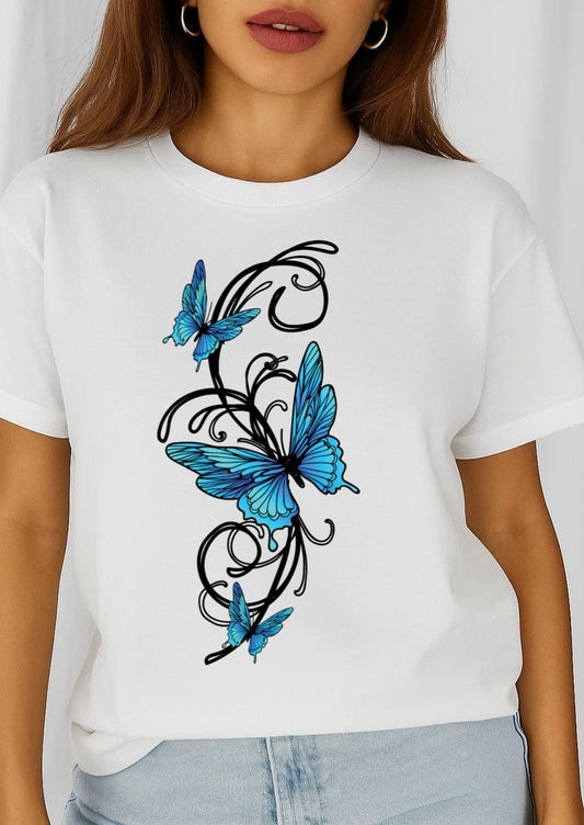 Tricou dama din bumbac 100% 3 Nice Butterflies