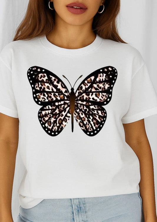 Tricou dama din bumbac 100% Big Butterfly