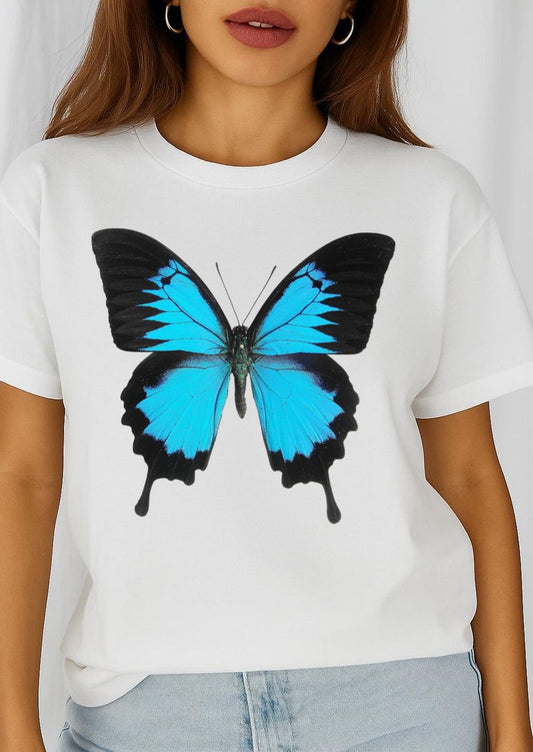 Tricou dama din bumbac 100% Blue Butterfly 5