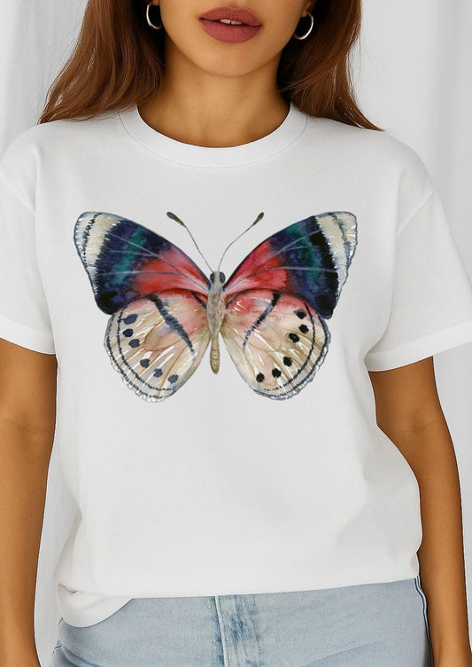 Tricou dama din bumbac 100% Big Nice Butterfly 3