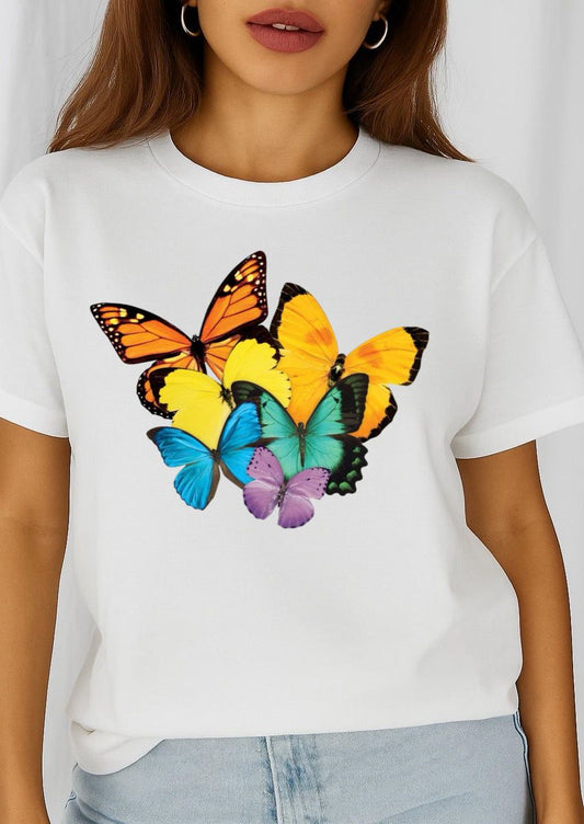Tricou dama din bumbac 100% Spring Butterfly 5