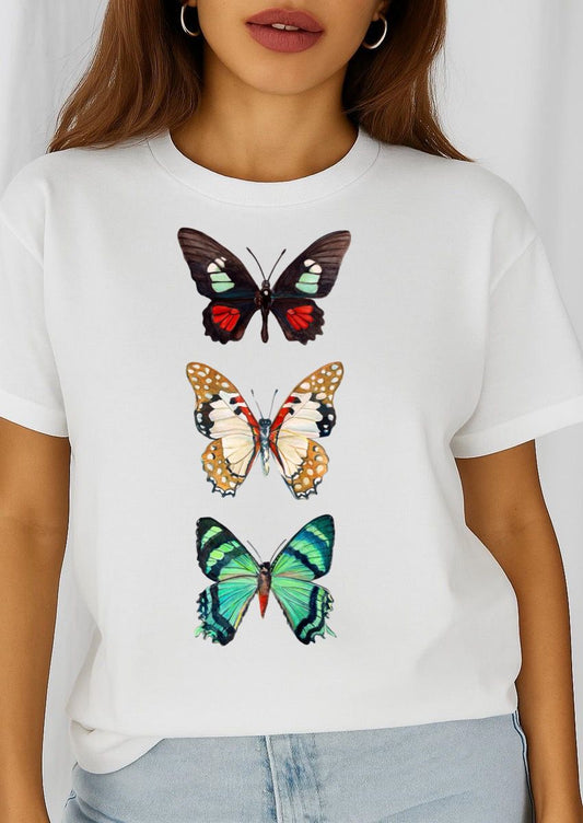 Tricou dama din bumbac 100% 3 Butterflies