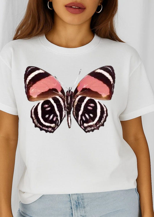 Tricou dama din bumbac 100% Big New Butterfly