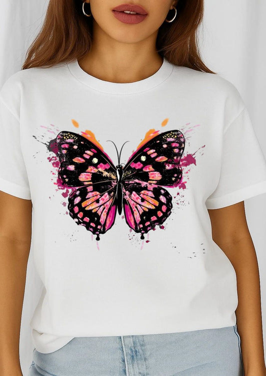 Tricou dama din bumbac 100% Mov Butterfly