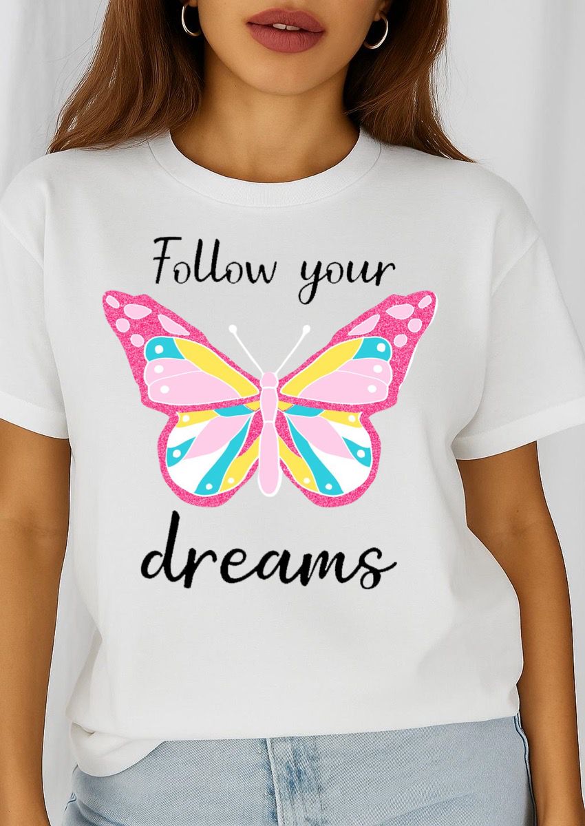 Tricou dama din bumbac 100% Follow Your Dreams