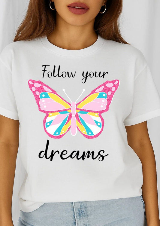Tricou dama din bumbac 100% Follow Your Dreams