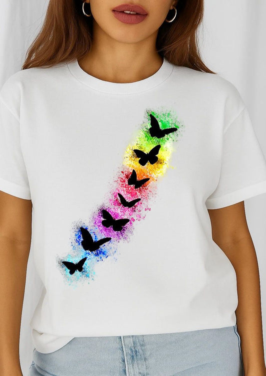 Tricou dama din bumbac 100% More Butterflies