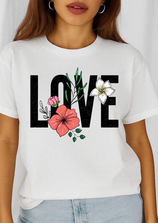 Tricou dama din bumbac 100% LOVE