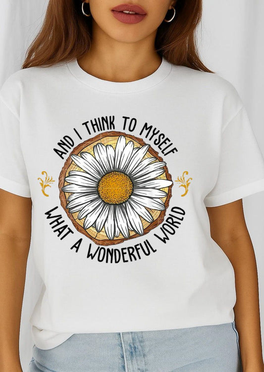Tricou dama din bumbac 100% Wonderful World