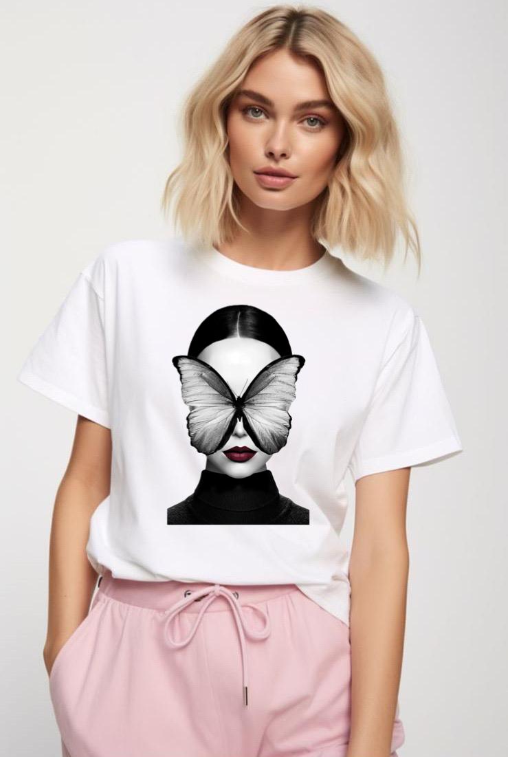 Tricou dama din bumbac 100% BUTTERFLY BEAUTY 8