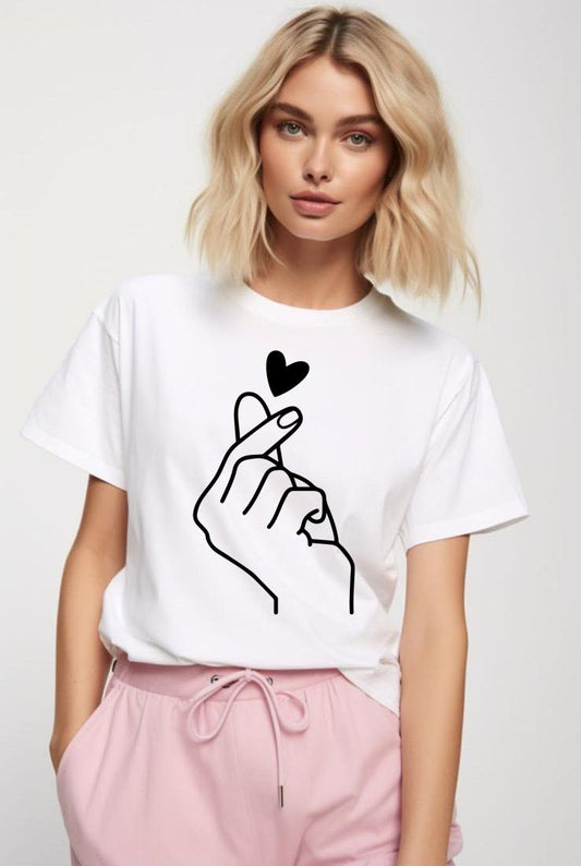 Tricou dama din bumbac 100% Love Hand