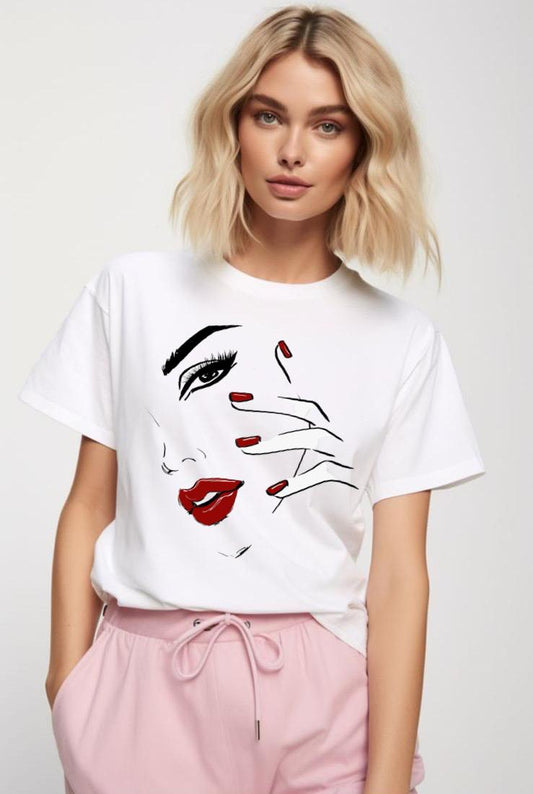 Tricou dama din bumbac 100% Cute Face