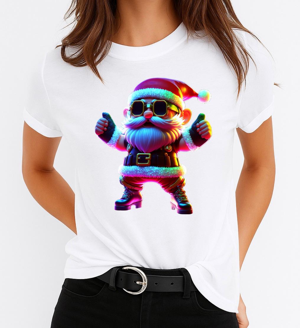 Tricou din bumbac 100% Mos Craciun nice