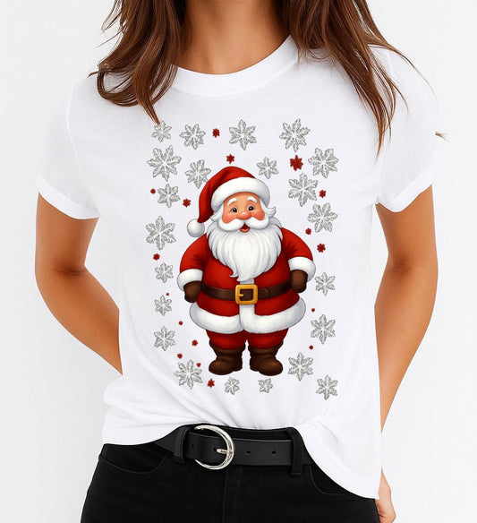 Tricou din bumbac 100% Mos Craciun Red