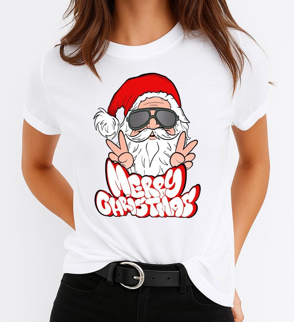 Tricou din bumbac 100% Merry Christmas Swag