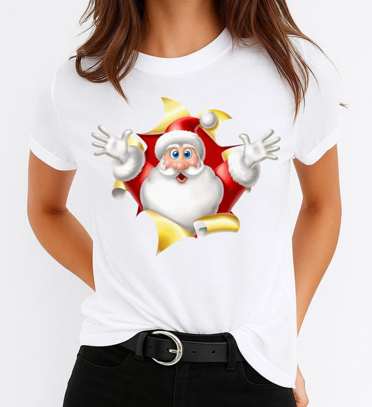 Tricou din bumbac 100% Mos Craciun 1