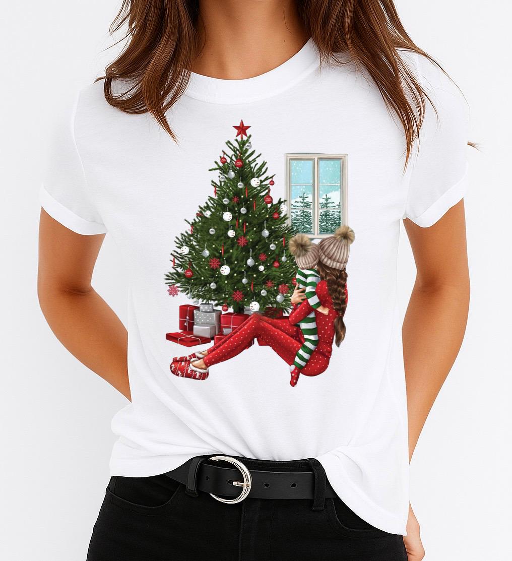 Tricou din bumbac 100% Brad de Craciun 3