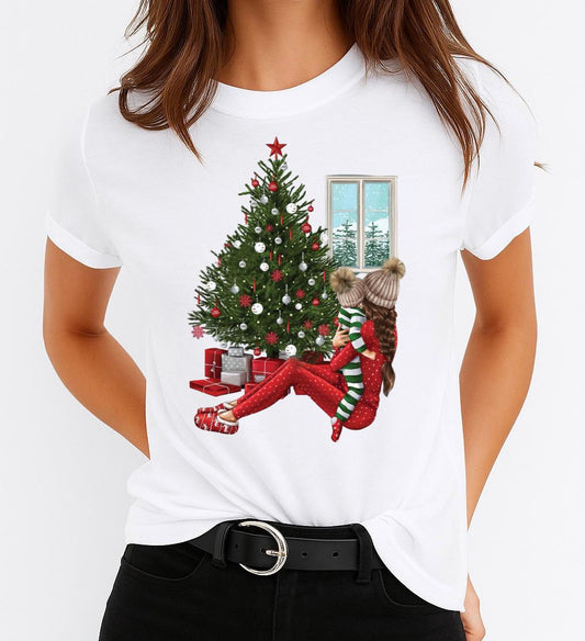 Tricou din bumbac 100% Brad de Craciun 3