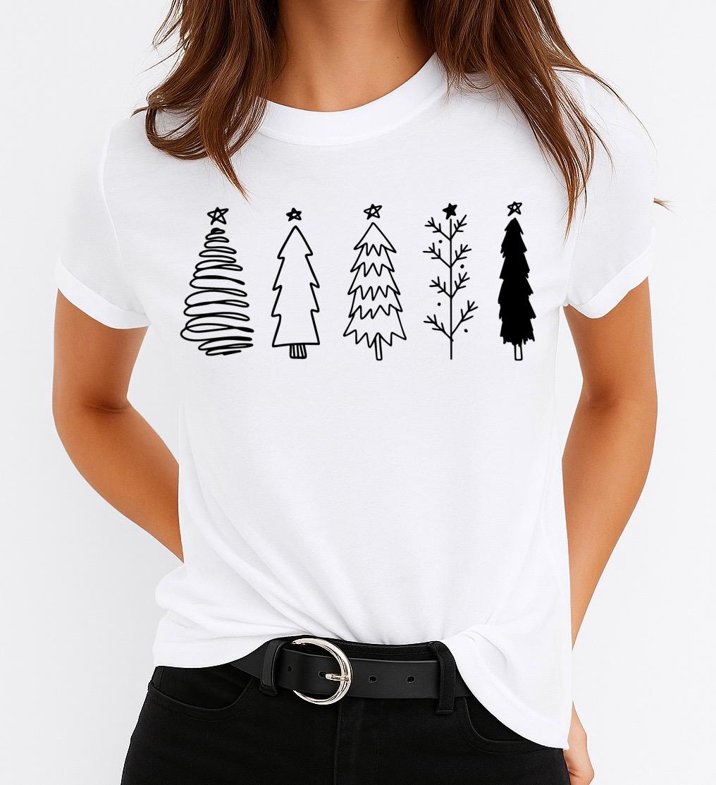 Tricou din bumbac 100% Cu Brazi - MonCherie