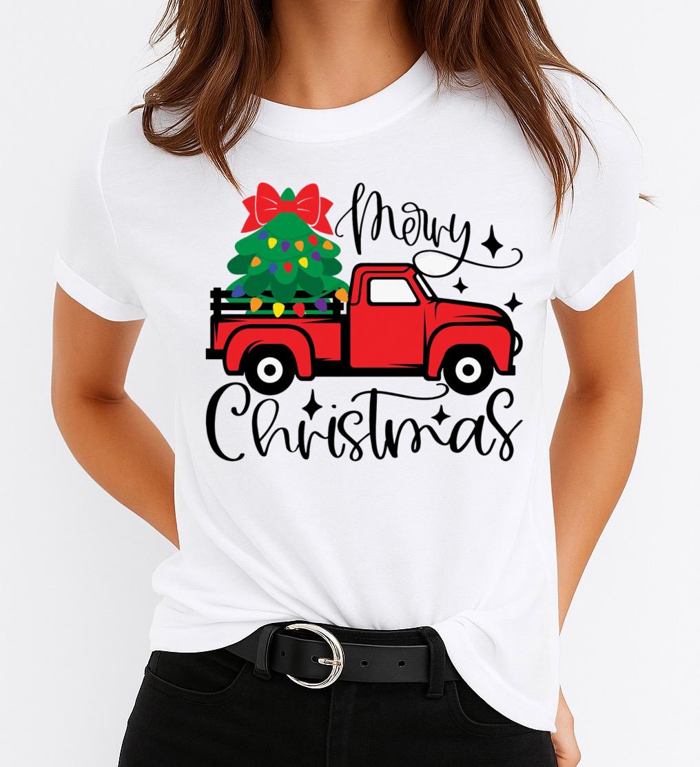 Tricou din bumbac 100% Merry Christmas 15 - MonCherie