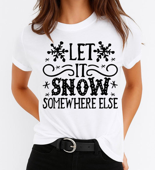 Tricou din bumbac 100% Let It Snow