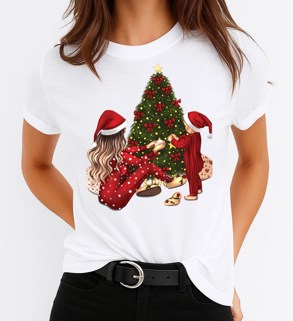 Tricou din bumbac 100% Craciun With Love - MonCherie