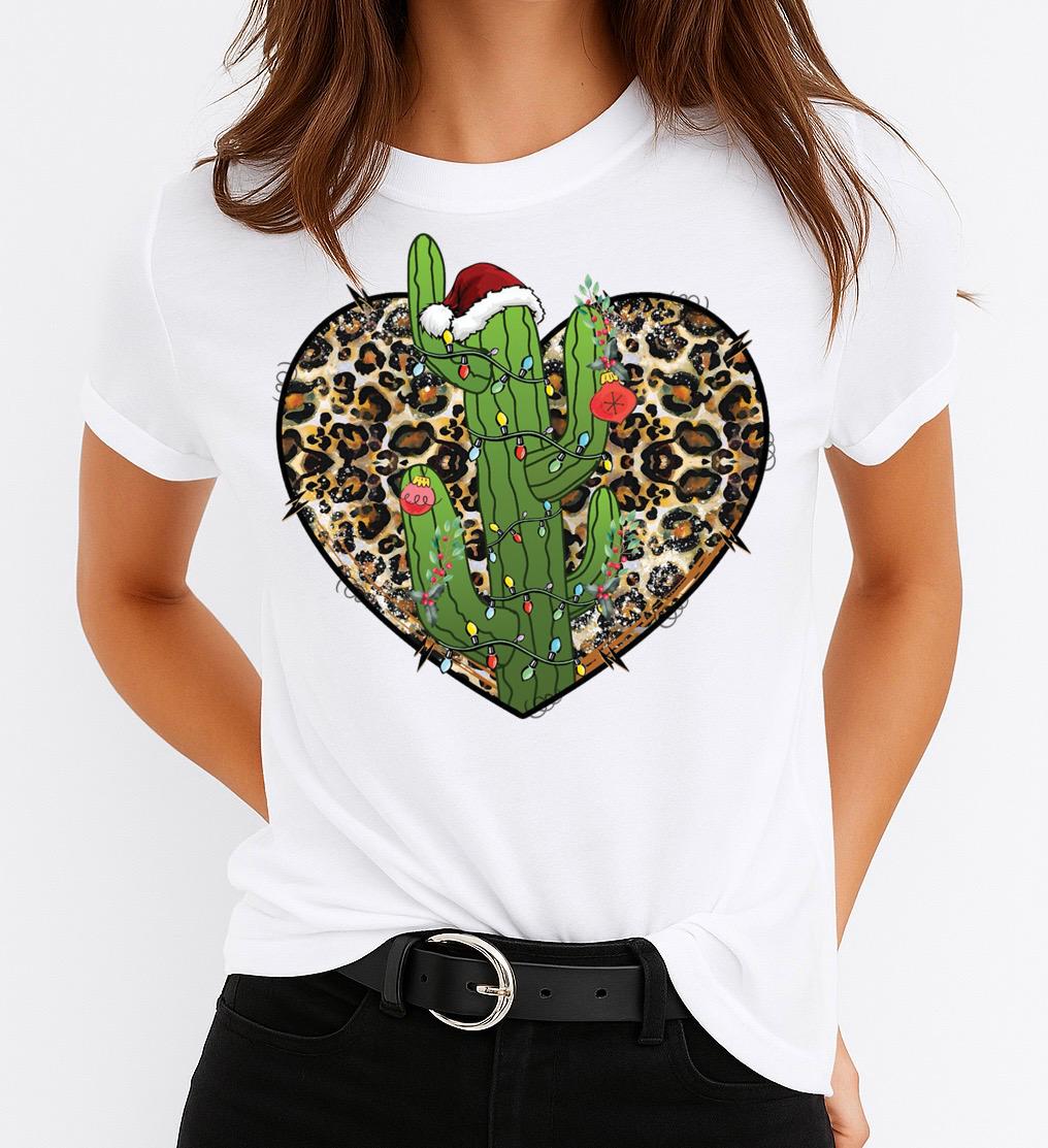 Tricou din bumbac 100% Heart Craciun - MonCherie