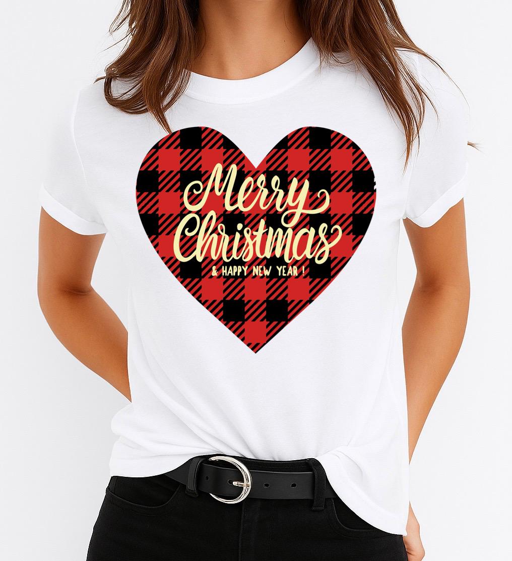 Tricou din bumbac 100% Heart Craciun 2 - MonCherie