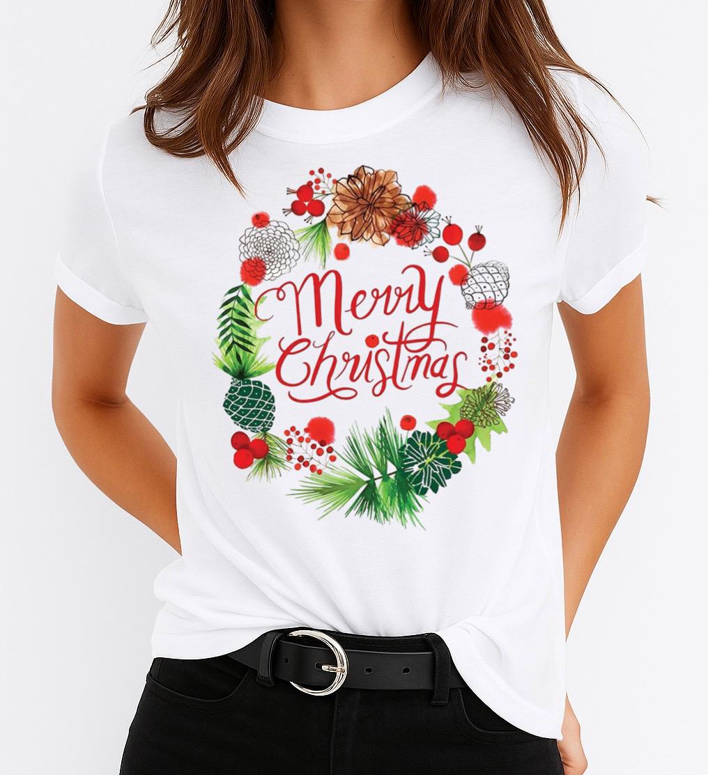 Tricou din bumbac 100% Craciun Fericit 4 - MonCherie