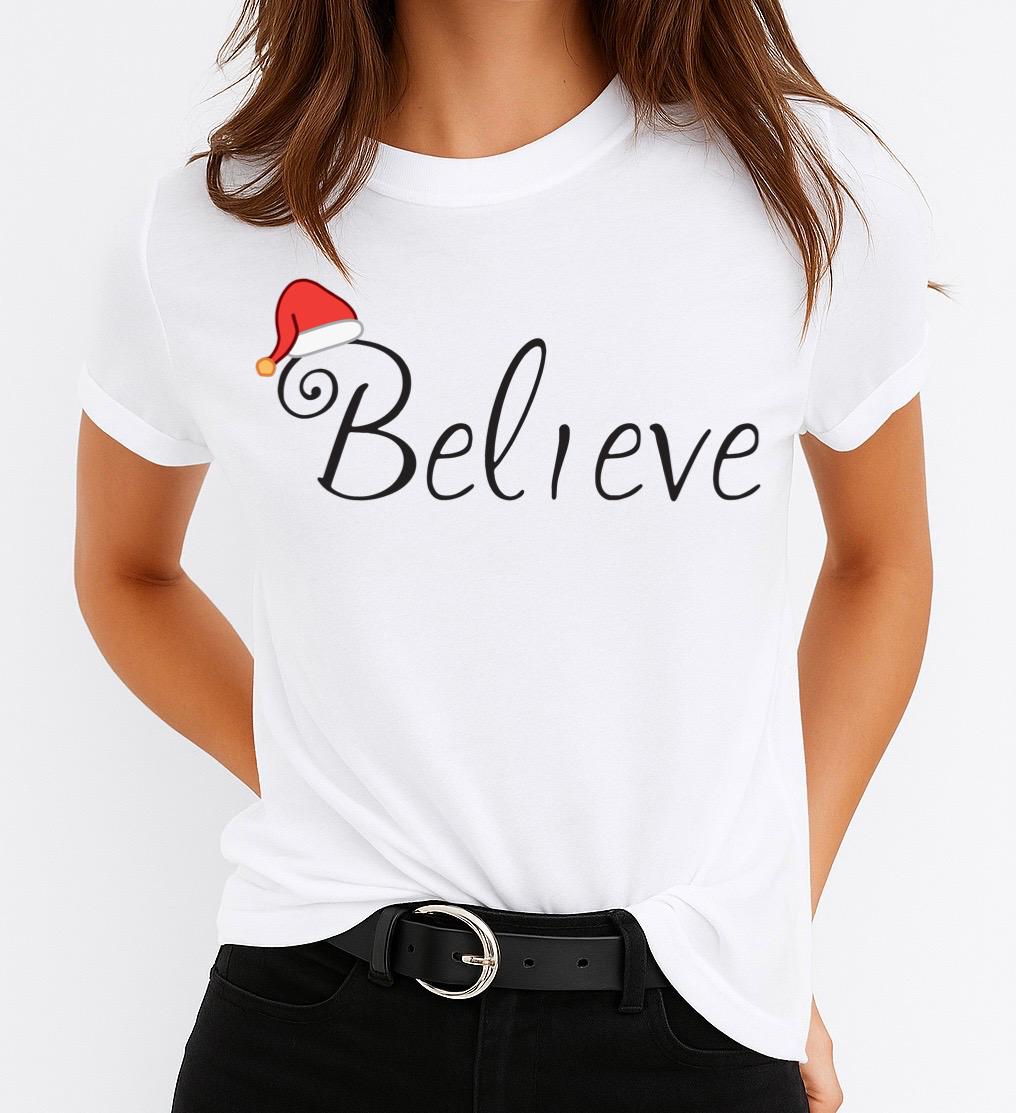 Tricou din bumbac 100% Believe