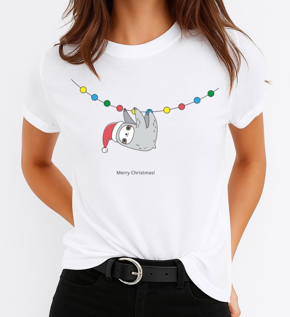 Tricou din bumbac 100% Cute Merry Christmas! - MonCherie