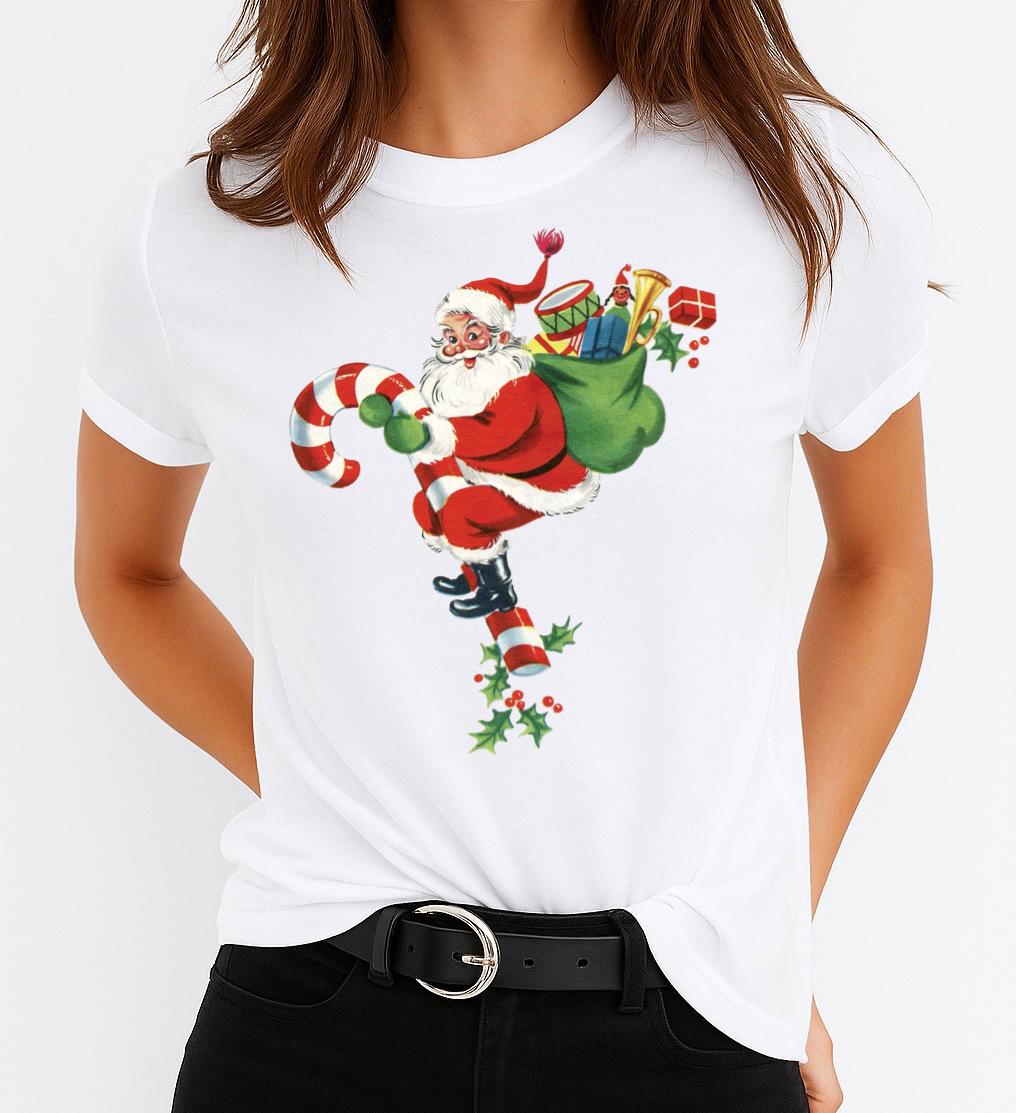 Tricou din bumbac 100% Cute Mos Craciun